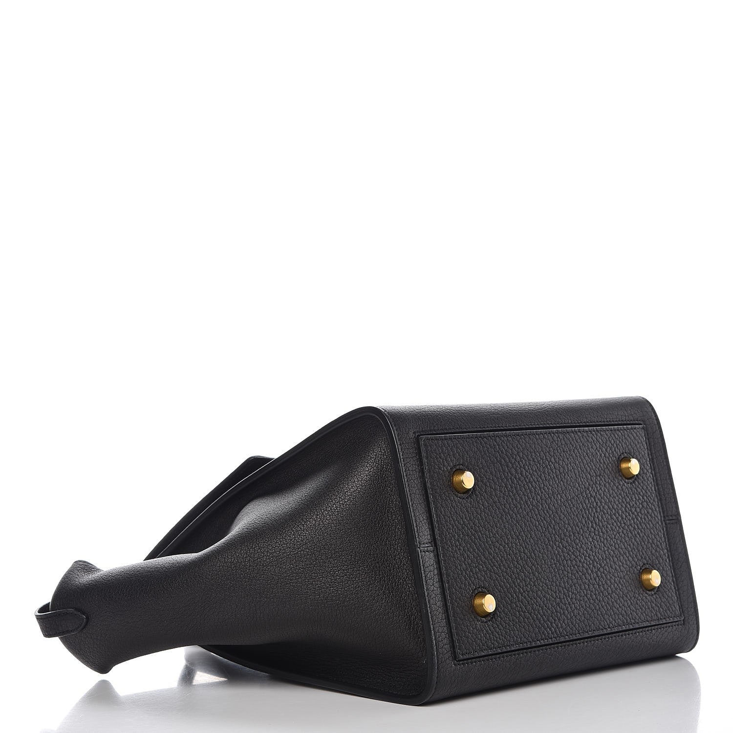 Celine Crisped Calfskin Mini Tie Knot Tote Black 4 of 8