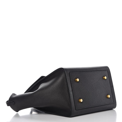 Celine Crisped Calfskin Mini Tie Knot Tote Black 4 of 8