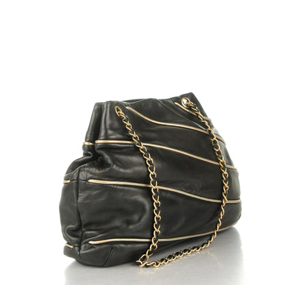 Chanel Lambskin Constructivism Tote Black 3 of 7