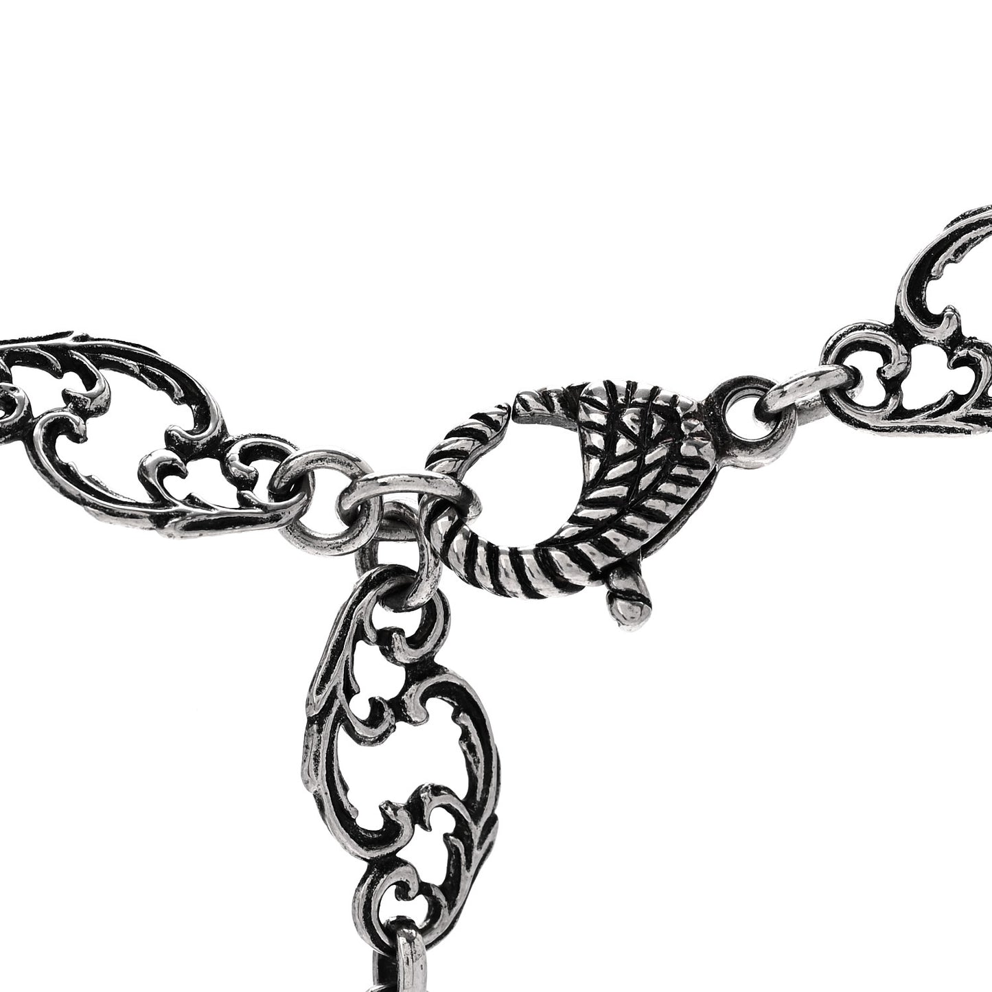 Metal Crystal Marmont Necklace Aged Silver