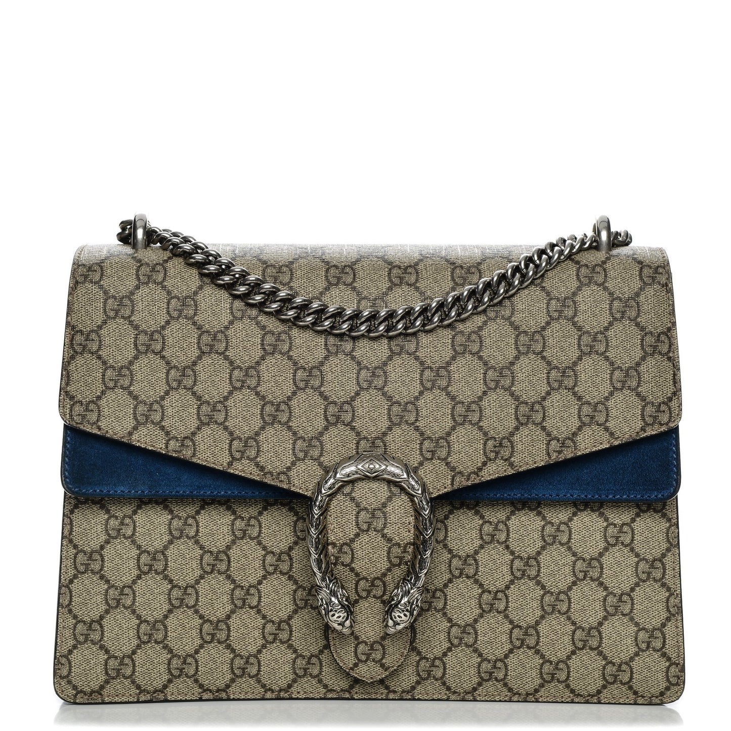 GG Supreme Monogram Medium Dionysus Shoulder Bag Blue