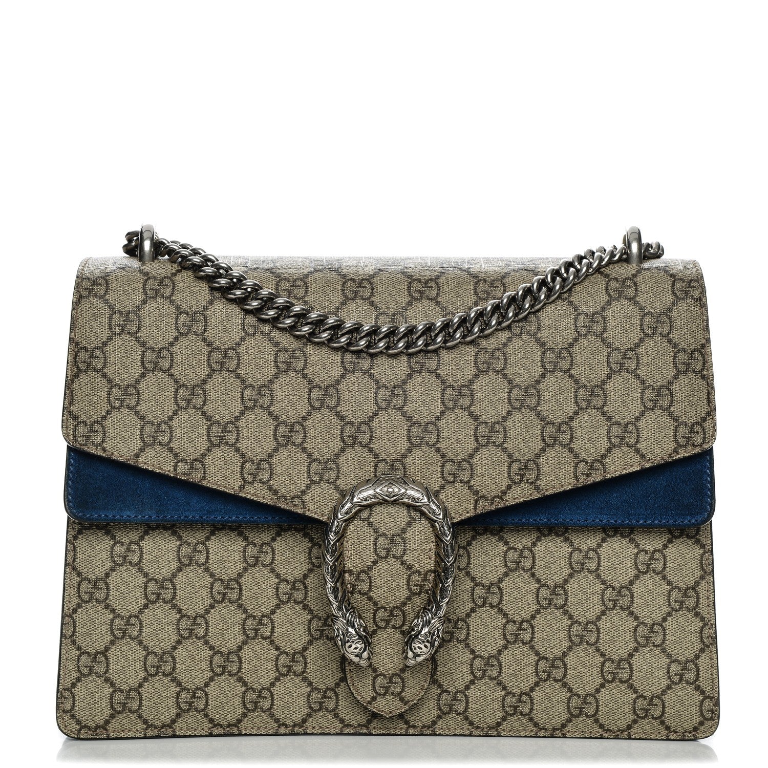 Gucci GG Supreme Monogram Medium Dionysus Shoulder Bag Blue 1 of 7