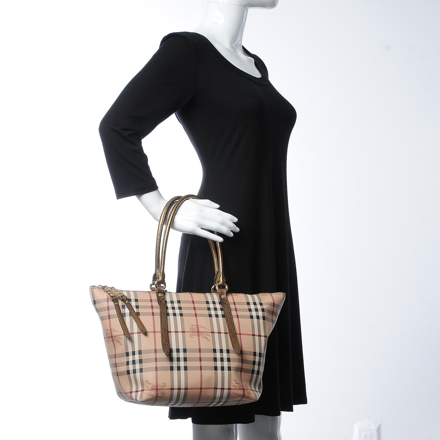 Haymarket Check Small Salisbury Tote Gold