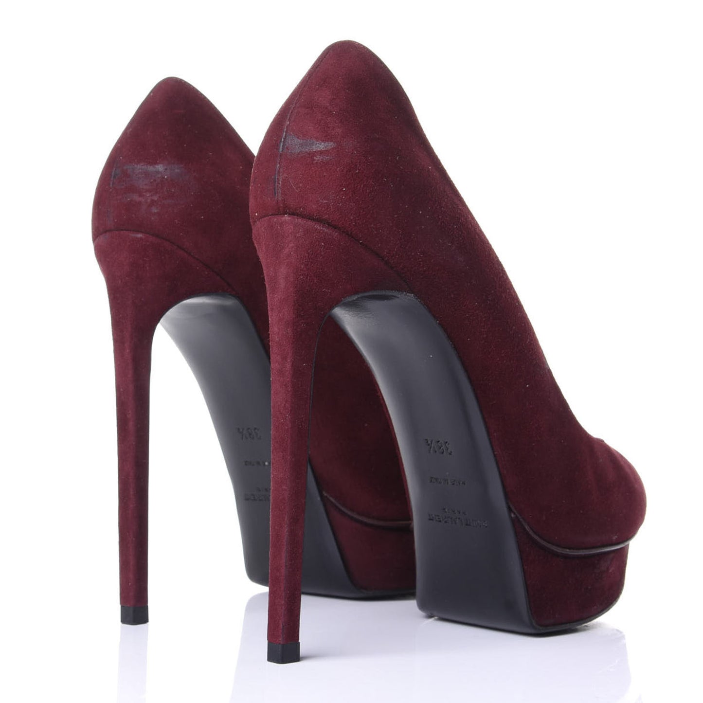 Suede Janis 105 Platform Pumps 38.5 Burgundy