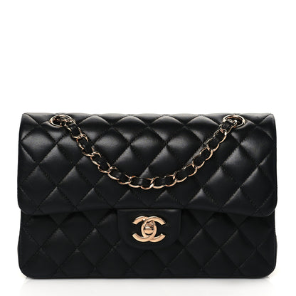 Chanel Lambskin Quilted Small Double Flap Black 1 of 11