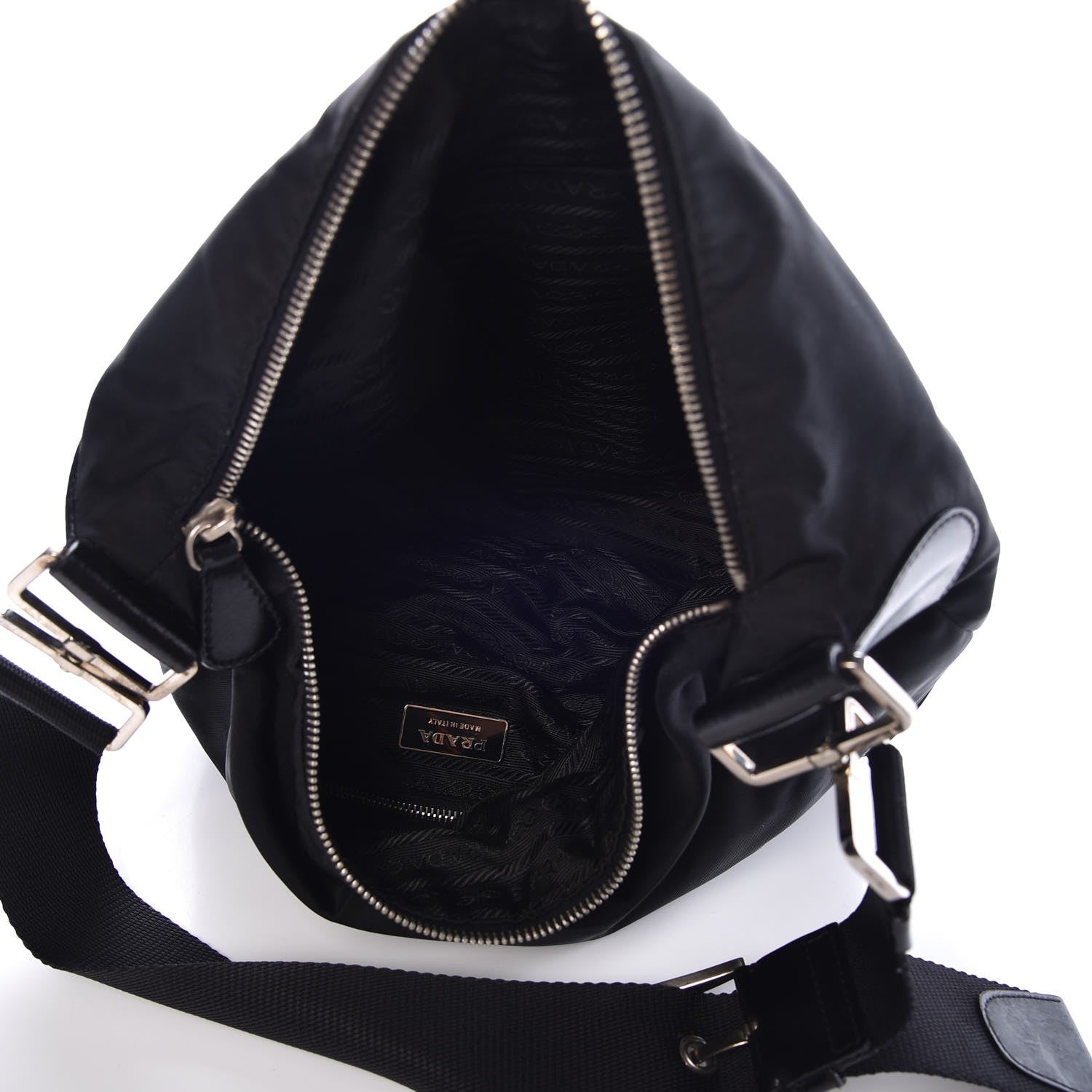 Prada Nylon Vela Shoulder Bag Black 5 of 7