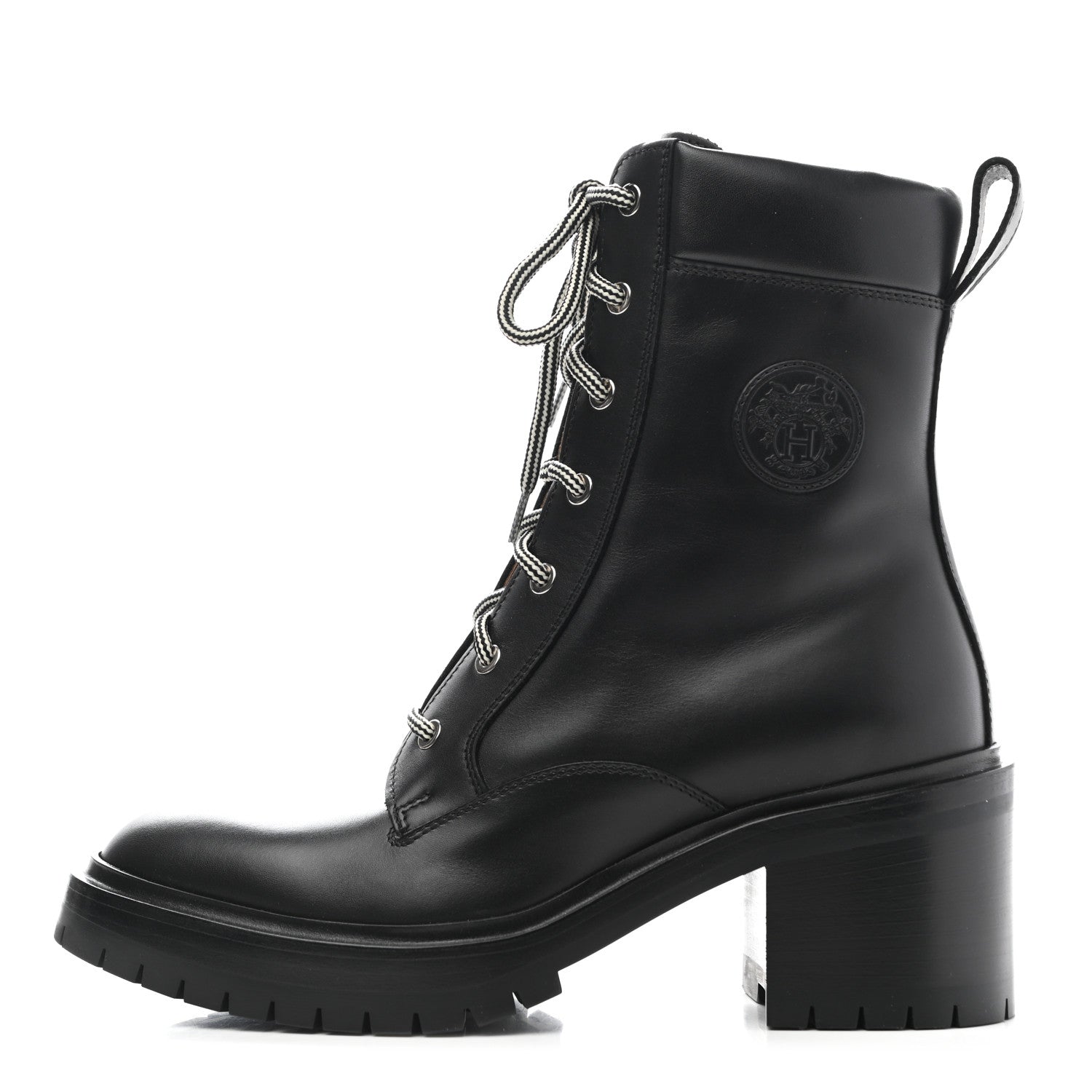Hermes Calfskin Bridge Ankle Boots 39 Black 1 of 9