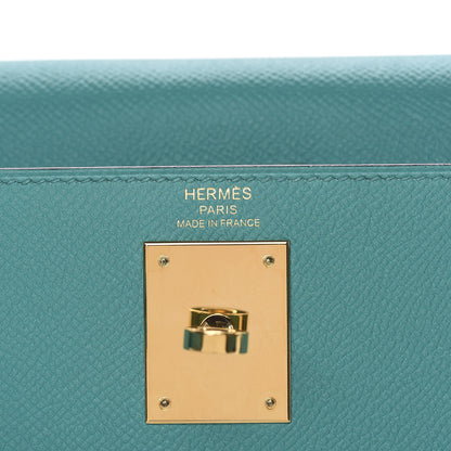Hermes Epsom Kelly Sellier 28 Bleu Paon 8 of 36
