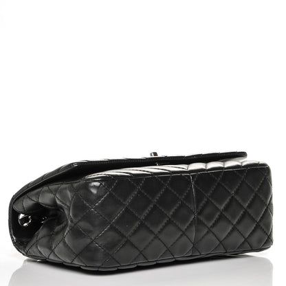 Chanel Lambskin Surpique Chevron Medium Single Flap Black 4 of 7