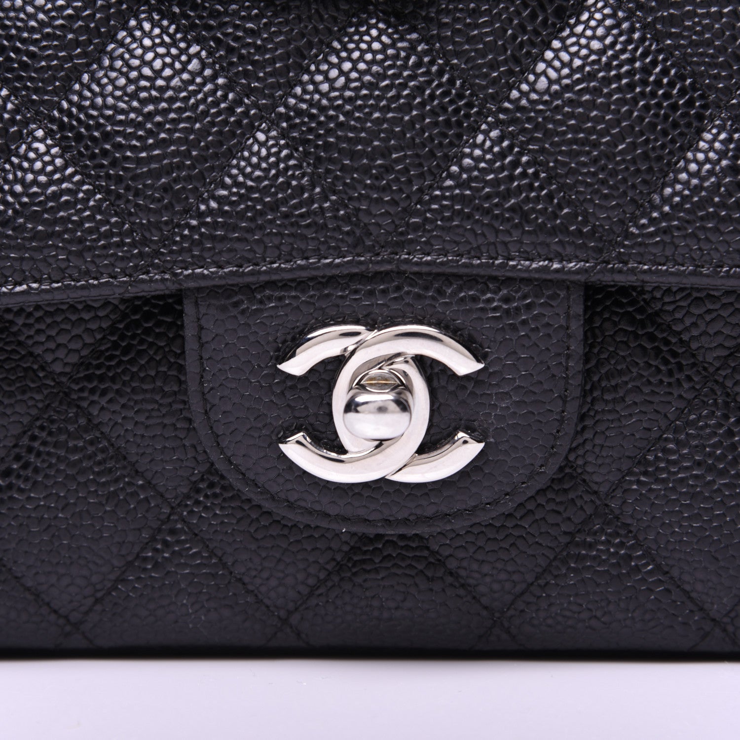 Chanel Caviar Quilted Medium Double Flap Black 11 of 14