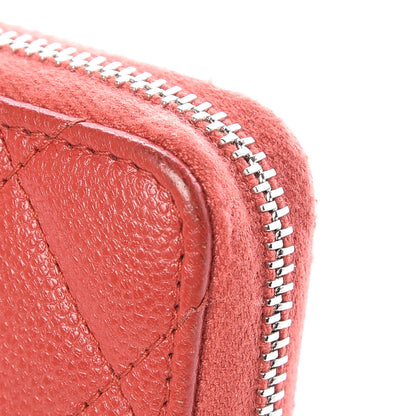 Chanel Caviar Quilted Zip Coin Purse Red 12 of 14