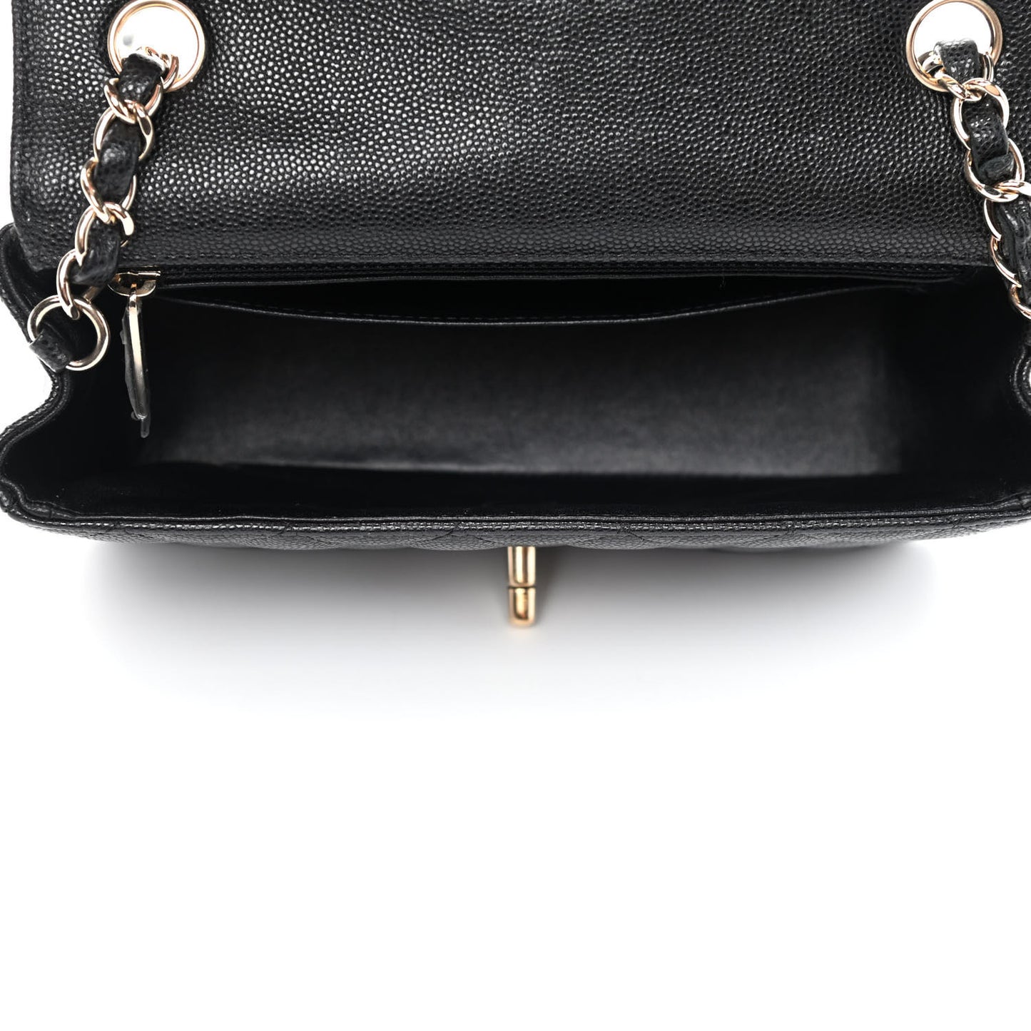 Caviar Quilted Mini Rectangular Flap Black