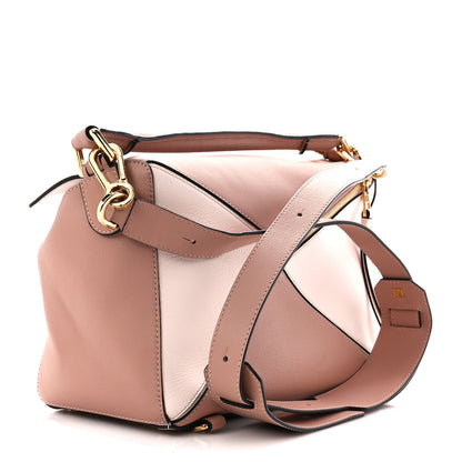 Loewe Calfskin Suede Medium Puzzle Bag Blush 3 of 12