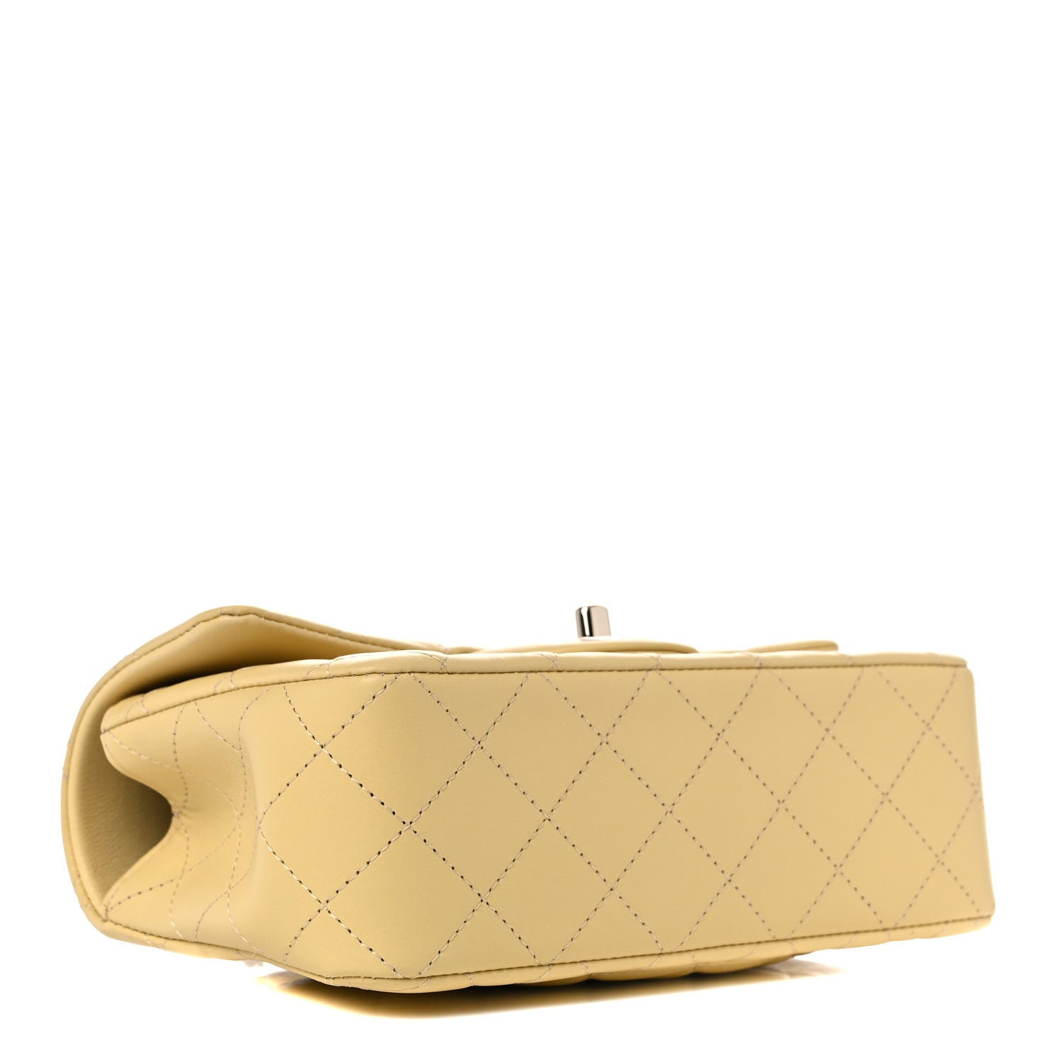 Chanel Lambskin Quilted Mini Top Handle Rectangular Flap Yellow 4 of 10