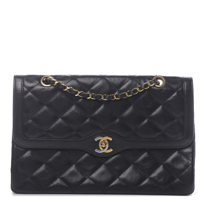 Chanel Lambskin Quilted Medium Double Flap Black 1 of 13