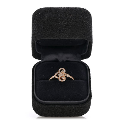 Tiffany 18K Rose Gold Diamond Fleur de Lis Ring 57 8 5 of 5