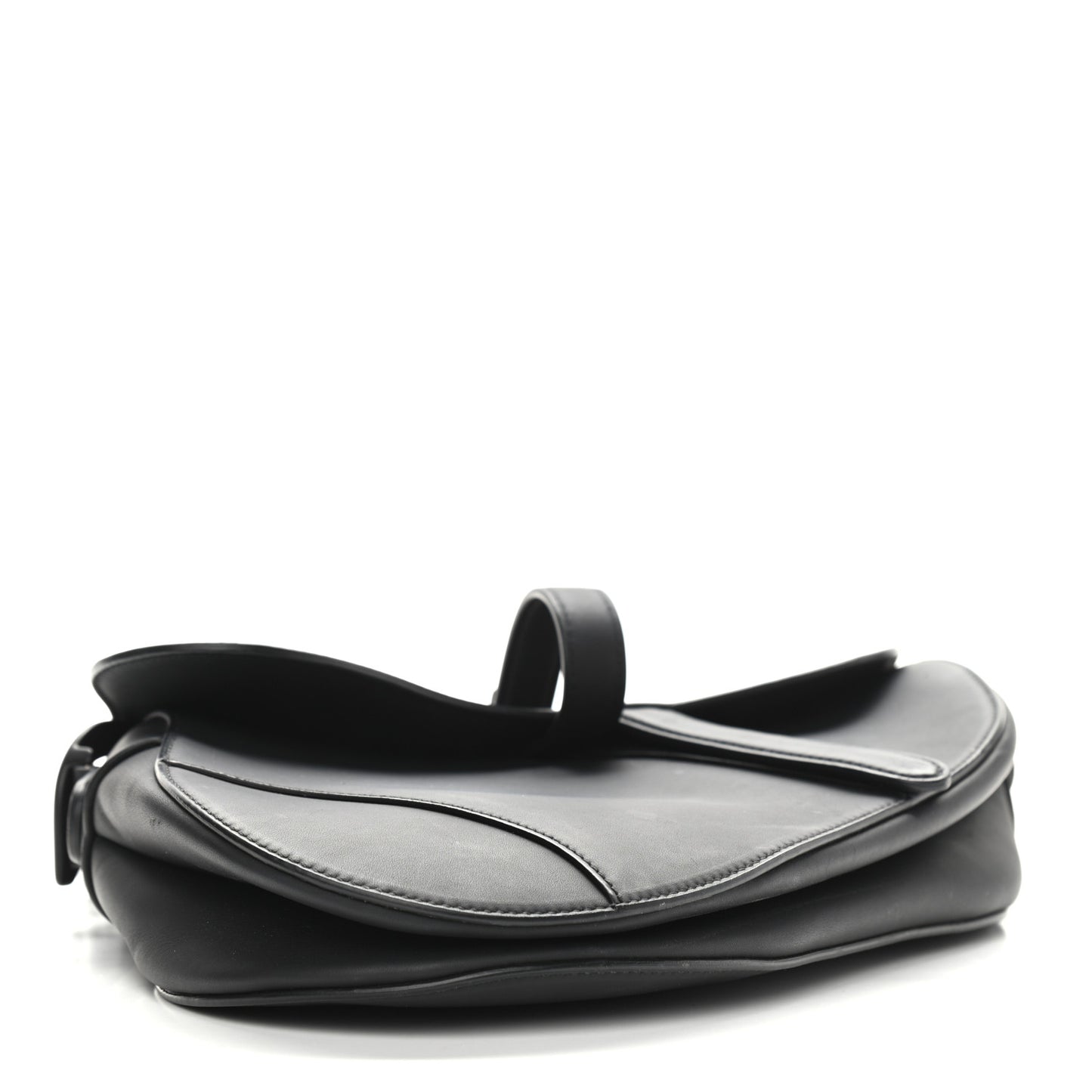 Ultra Matte Calfskin Saddle Bag Black