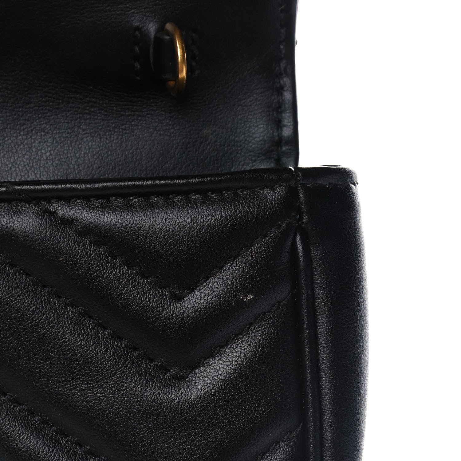 Gucci Calfskin Matelasse Super Mini GG Marmont Shoulder Bag Black 14 of 14
