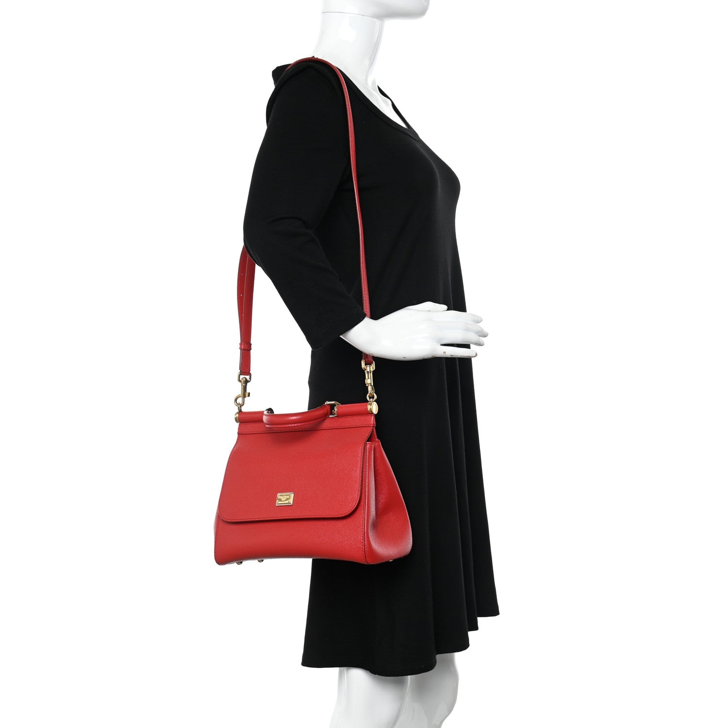 Dolce & Gabbana Dauphine Medium Miss Sicily Satchel Dark Red 2 of 11