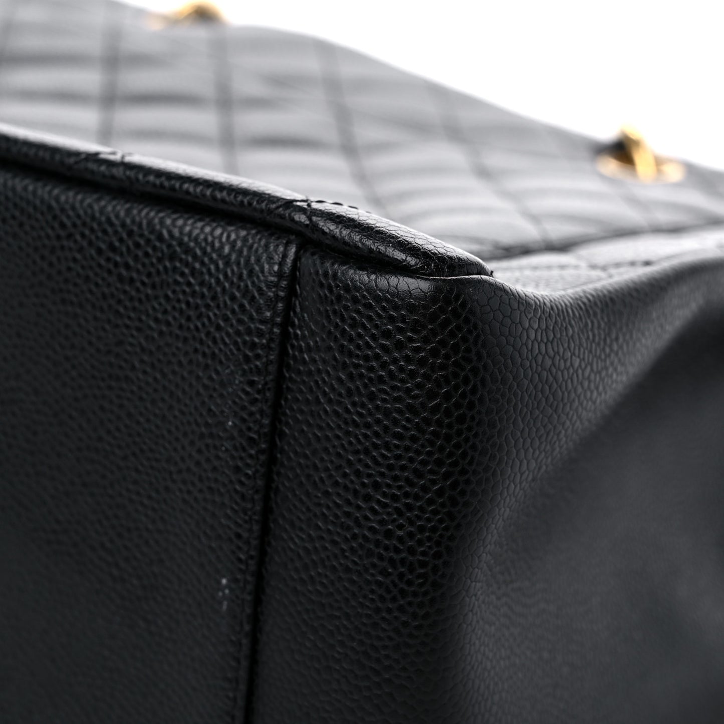 Caviar Quilted Grand Shopping Tote GST Black