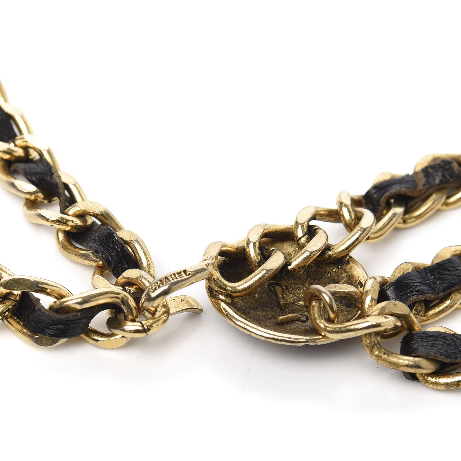 Chanel Lambskin CC Chain Belt Black Gold 4 of 9