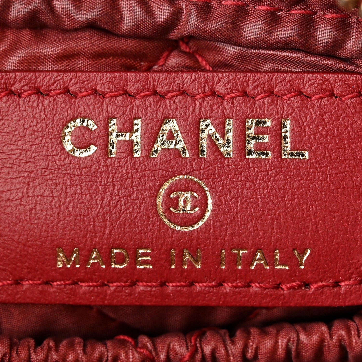 Chanel Caviar Quilted Small Curvy Pouch Cosmetic Case Red 6 of 12