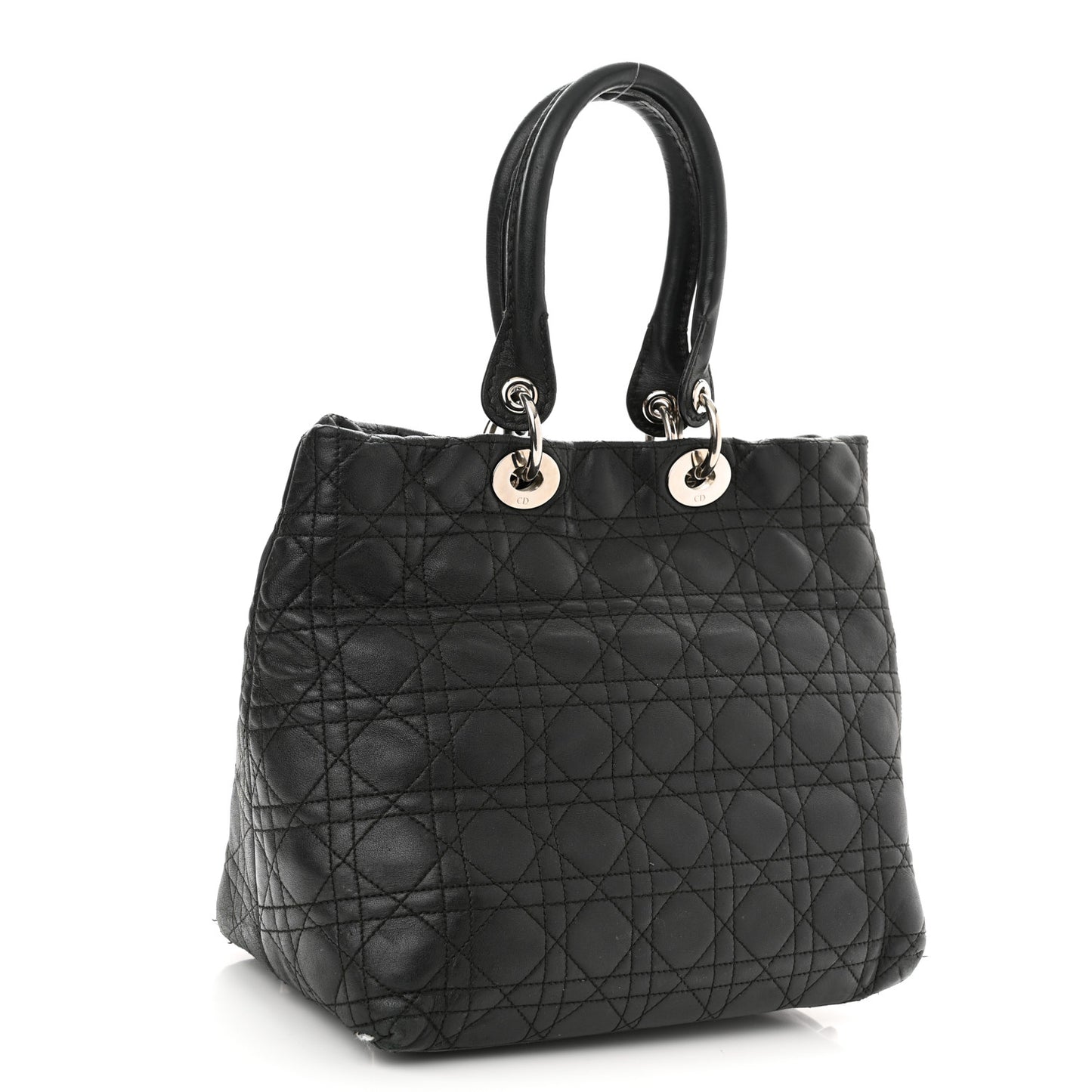 Lambskin Cannage Medium Soft Lady Dior Black