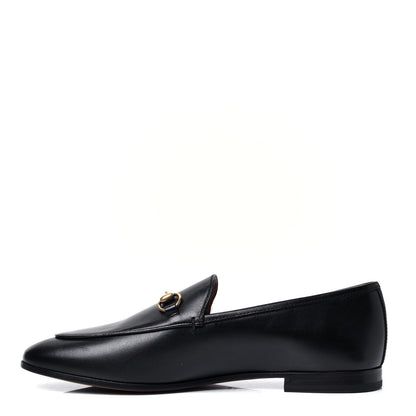 Gucci Calfskin Womens Jordaan Loafers 39.5 Black 1 of 9