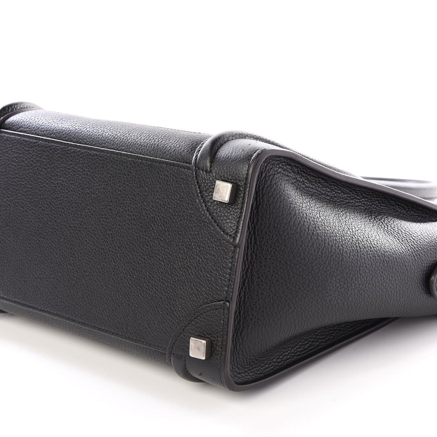 Drummed Calfskin Micro Luggage Black