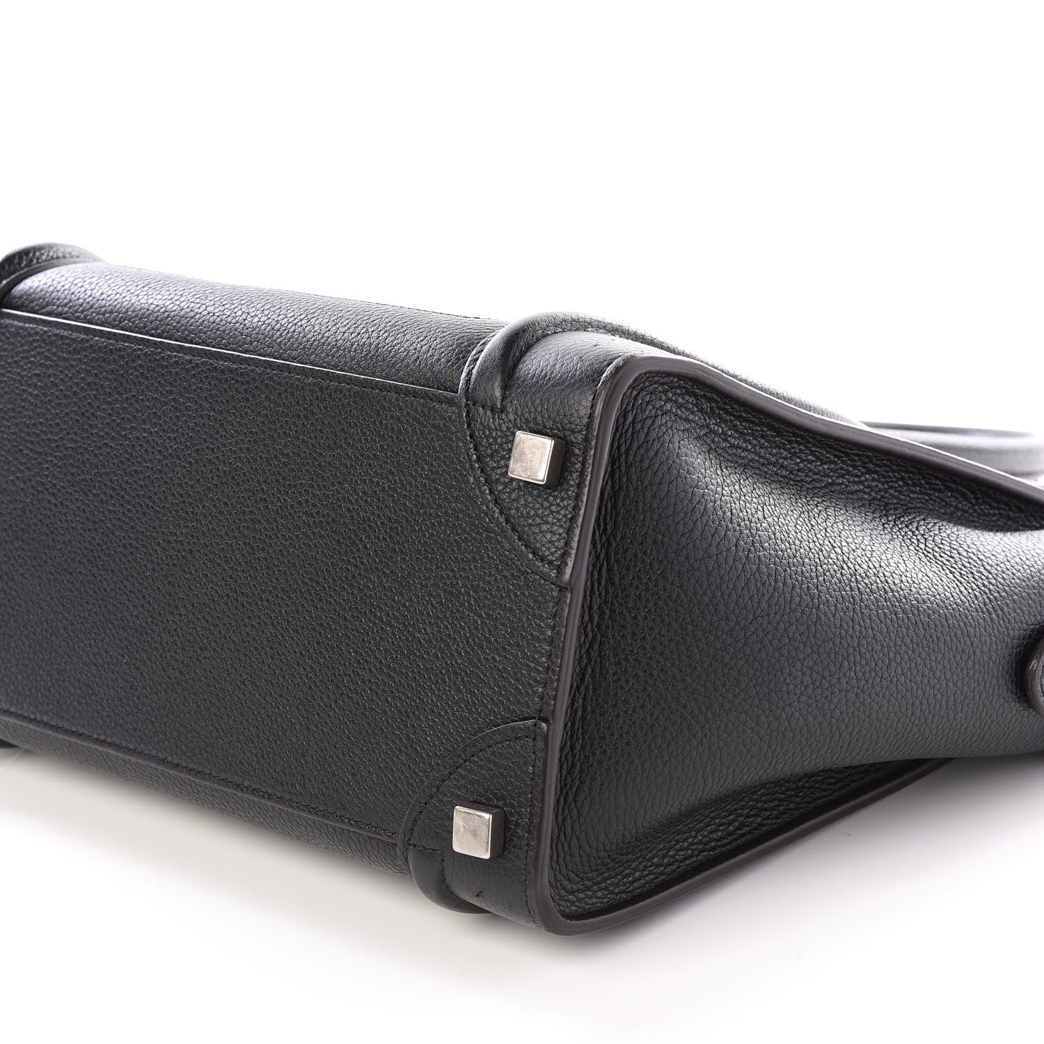Celine Drummed Calfskin Micro Luggage Black 6 of 8
