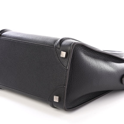 Celine Drummed Calfskin Micro Luggage Black 6 of 8