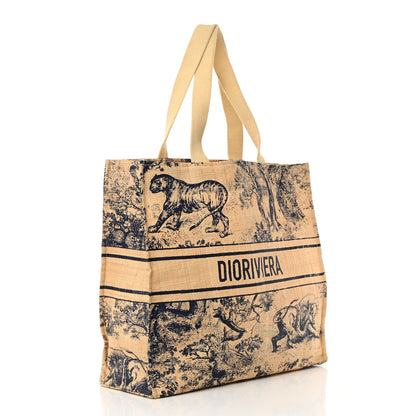 Christian Dior Straw Dioriviera Tote Beige 3 of 13