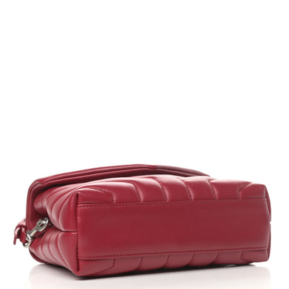 Saint Laurent Calfskin Y Quilted Monogram Toy Loulou Crossbody Bag New Lipstick 4 of 9