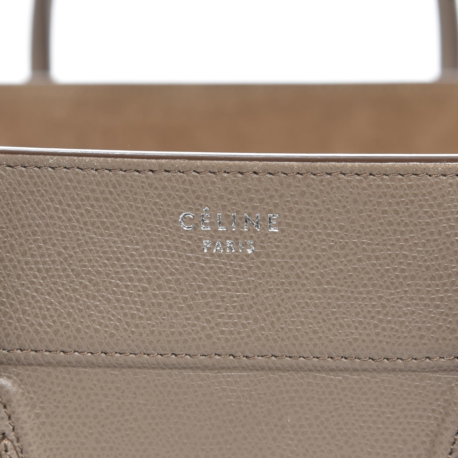 Celine Grained Calfskin Medium Phantom Luggage Taupe 7 of 7