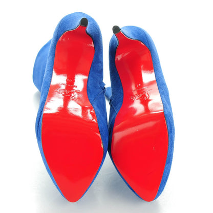 Christian Louboutin Suede Alti Booty 140 Ankle Boots 41 Blue 5 of 8