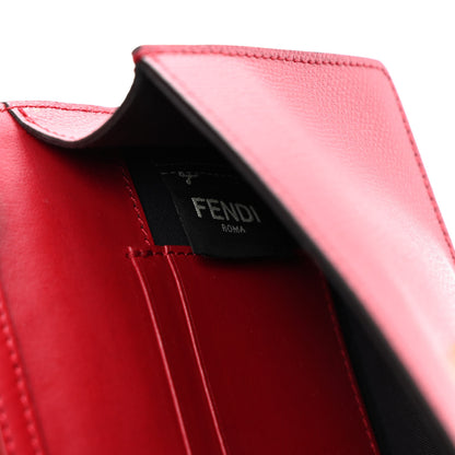 Fendi Vitello Cruise F is Fendi Bi-Color FF 1974 Embossed Envelope Belt Bag Maya Black Fragola 8 of 10