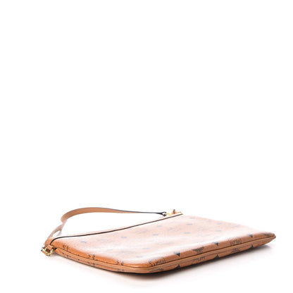 MCM Visetos Liz Shopper Tote Pouch Cognac 4 of 10
