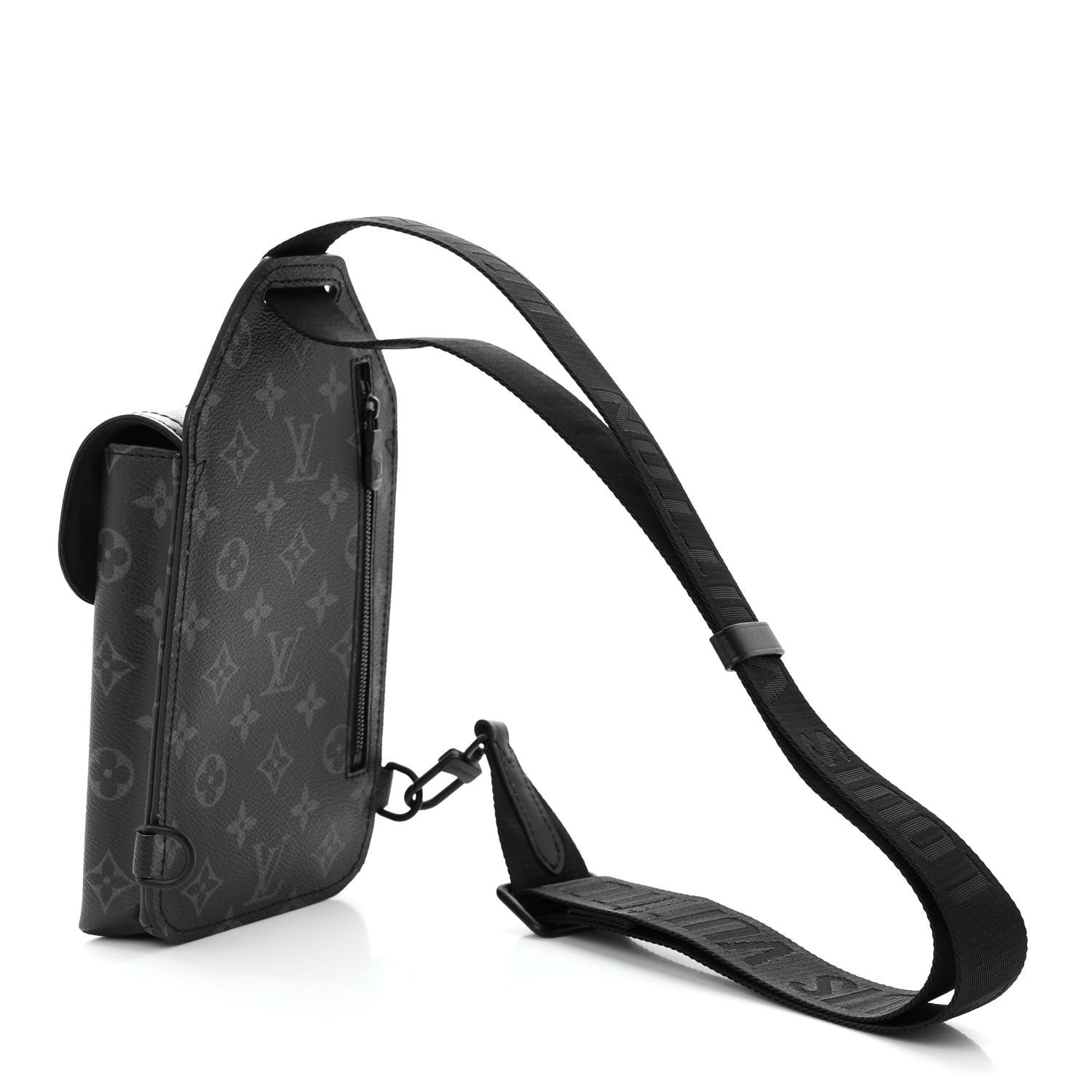 Louis Vuitton Monogram Eclipse Saumur Slingbag Black 3 of 10