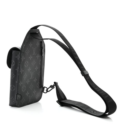 Louis Vuitton Monogram Eclipse Saumur Slingbag Black 3 of 10