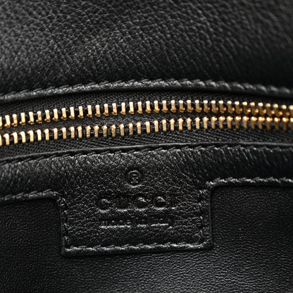 Gucci Roxy Calfskin Blondie Chain Shoulder Flap Bag Black 6 of 11