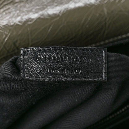 Saint Laurent Crinkled Calfskin Matelasse Monogram Medium Niki Chain Satchel Dark Green 8 of 12