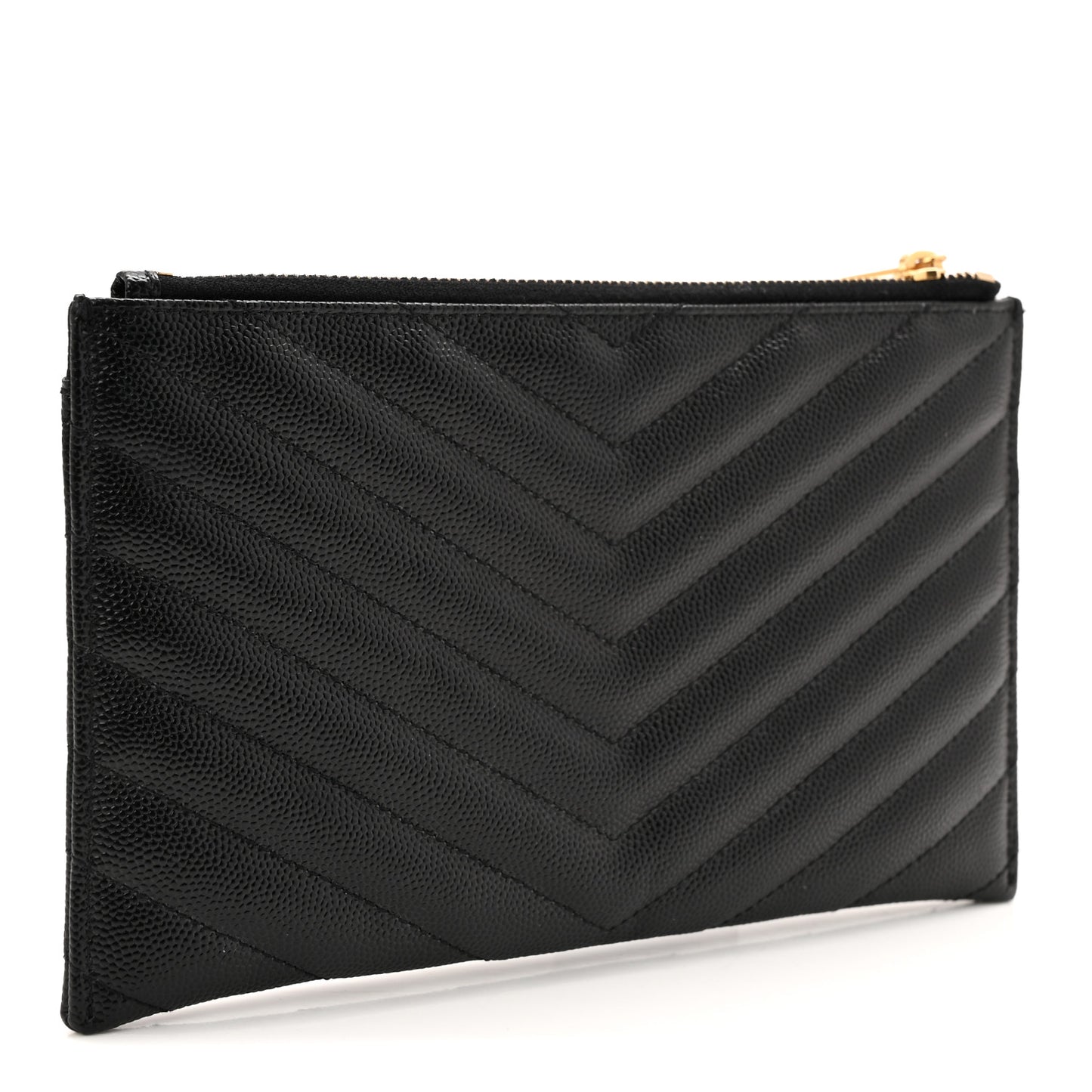 Grain De Poudre Chevron Monogram Bill Pouch Black