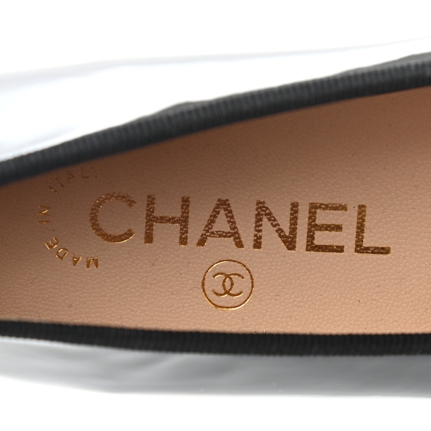 Chanel Patent Cap Toe Ballerina Flats 36.5 Black 8 of 9