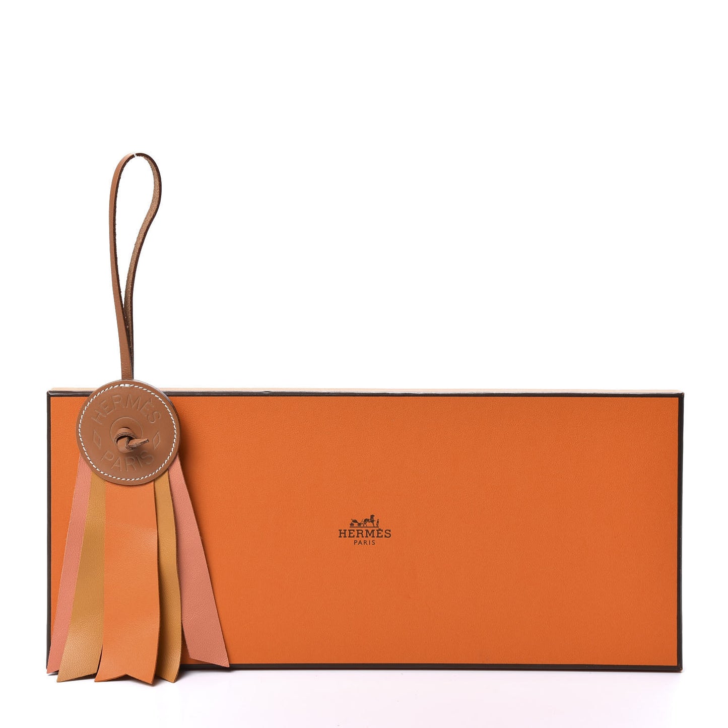 Vache Hunter Milo Lambskin Paddock Flot Bag Charm Orange Natural Buttercup Prawn Pink