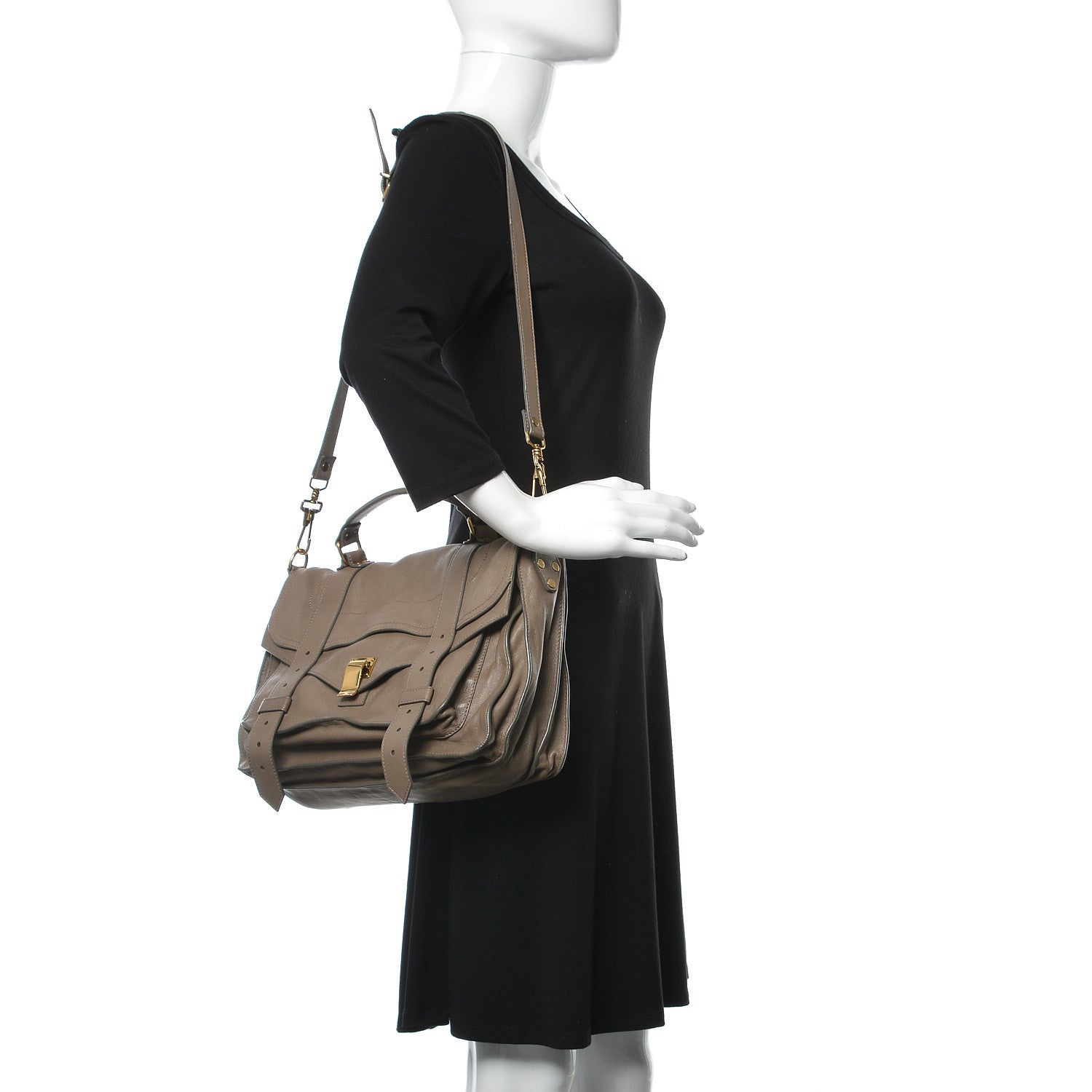 Proenza Schouler Lambskin Medium PS1 Satchel Smoke 2 of 12