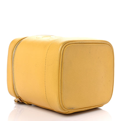 Chanel Caviar Vanity Cosmetic Case Yellow 4 of 29