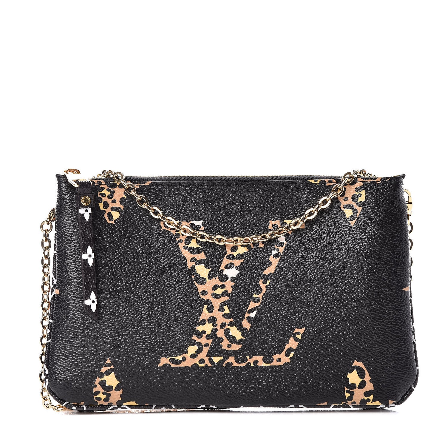 Monogram Giant Jungle Pochette Double Zip Black