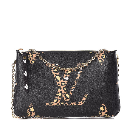 Louis Vuitton Monogram Giant Jungle Pochette Double Zip Black 1 of 10