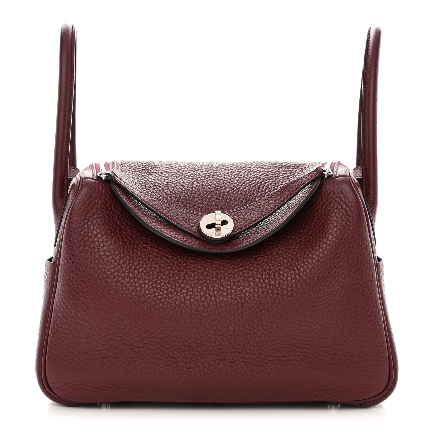 Hermes Taurillon Clemence Lindy 26 Bordeaux 1 of 11