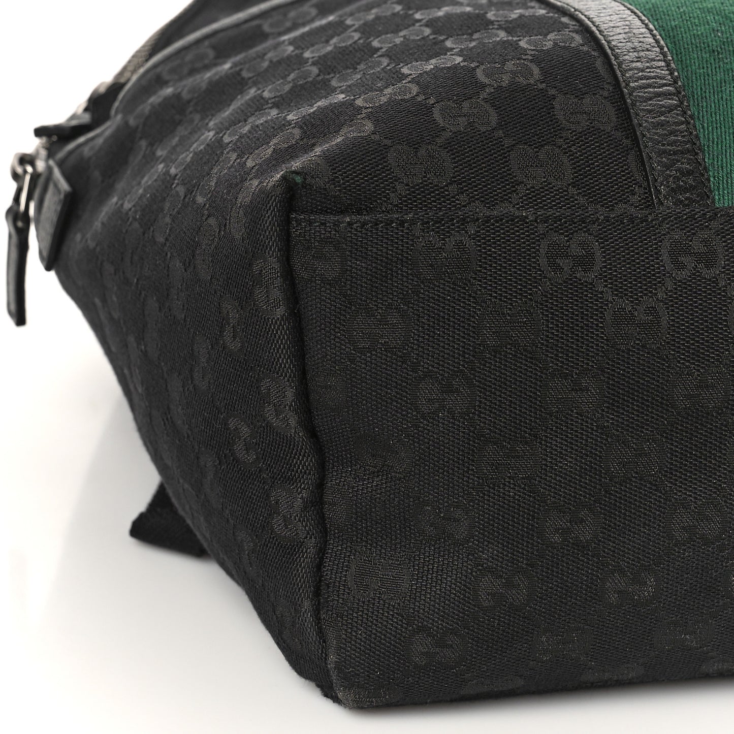 GG Monogram Web Medium Classic Backpack Black